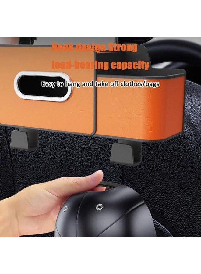 حقيبة تخزين متعددة الوظائف لمقعد السيارة، صندوق تخزين متعدد الوظائف لمقعد السيارة، منظم متعدد مع حاملين لأكواب المشروبات ووصلتين - Image 4